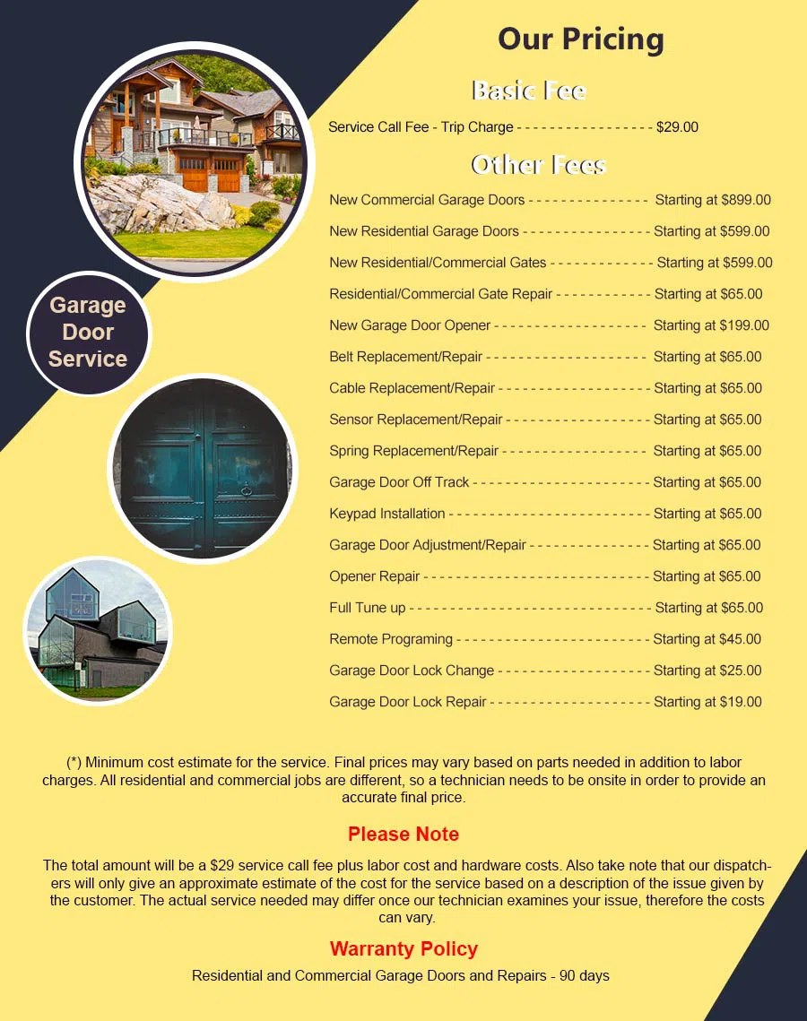 Elite Garage Door Service Dorchester, MA 617-379-1065 - pricelist6