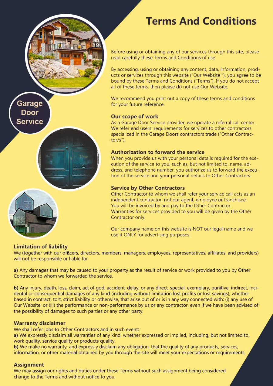 Elite Garage Door Service Dorchester, MA 617-379-1065 - terms6
